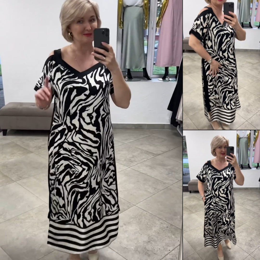 đNouvelles robes d'Ă©tĂ© đ„ Robe respirante Ă la mode avec Ă©paules dĂ©nudĂ©es et col en V