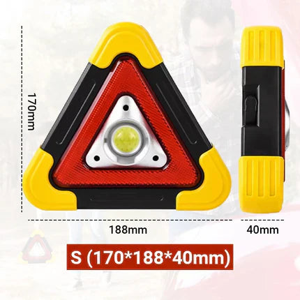 🚗Grande promotion - 55% de réduction🆘3-EN-1 Lampe de Signalisation d'Urgence Solaire Triangulaire pour le Bord de Route✨