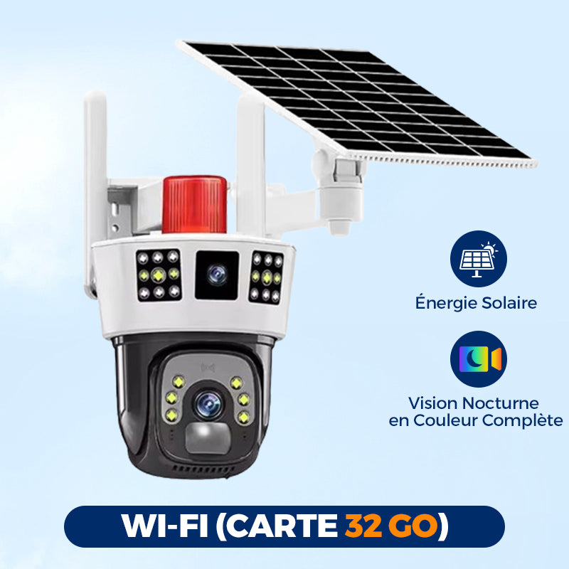 🔥Vente à Chaud🔥Caméra de Sécurité Intelligente Alimentée par Solaire à 360°