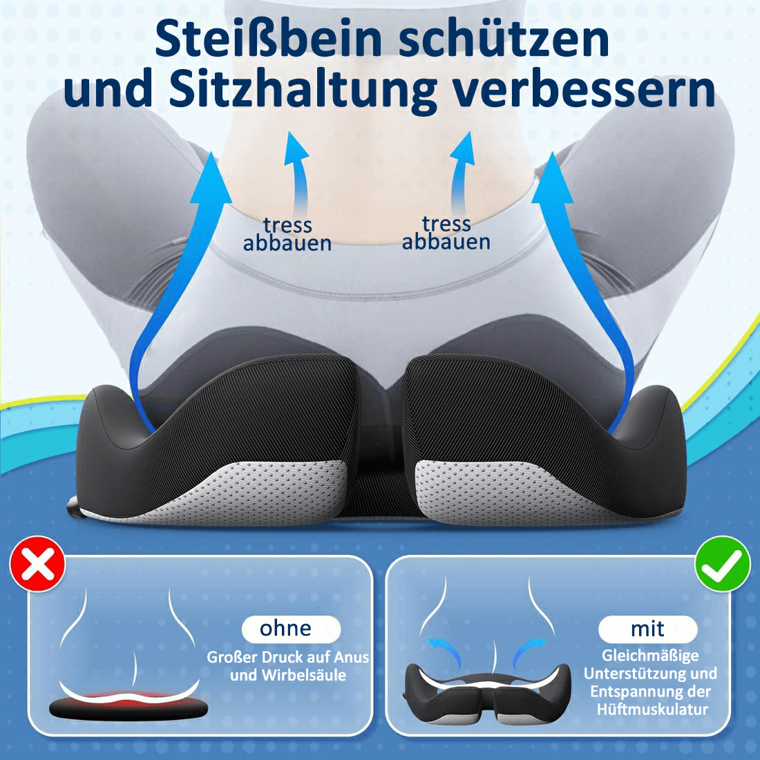 🎁Meilleur Vendeur 55 % DE RÉDUCTION🔥Coussin de siège ergonomique en mousse à mémoire de forme【🚀Livraison gratuite】