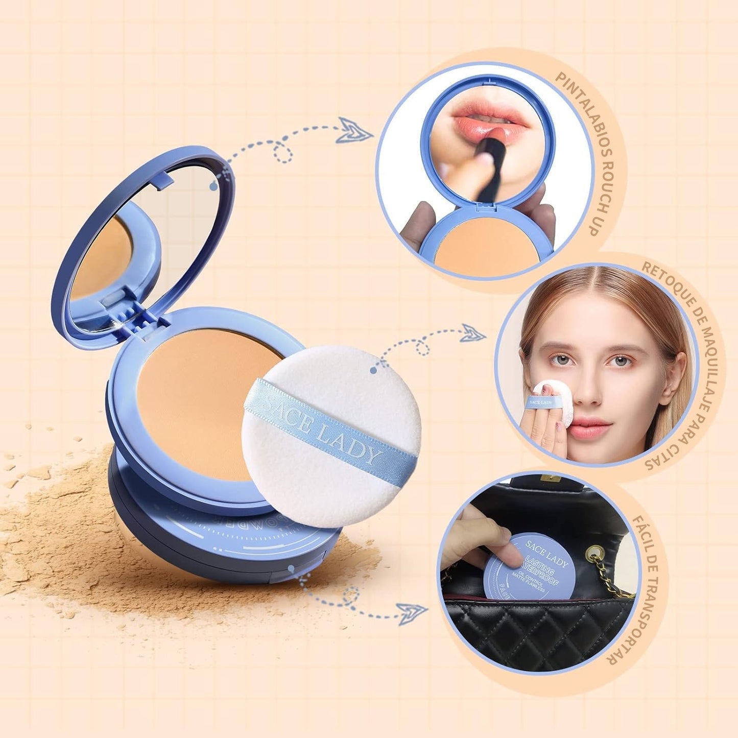 🔥2 ACHETÉS,1 GRATUIT 💝Matte Waterproof Perfect Pressed Powder