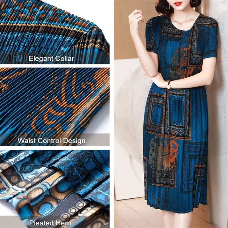 🌹50% de réduction👗Robe plissée à la mode