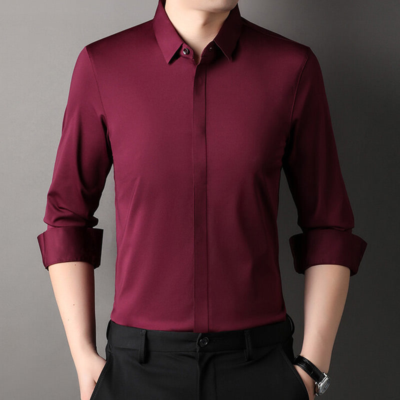 🔥55 % de réduction👔 Chemise Habillée Extensible Infroissable pour Hommes