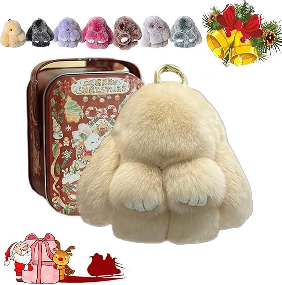 💕50% DE RÉDUCTION🐰🎁Breloques pompons en forme de lapin doux faites à la main🐰