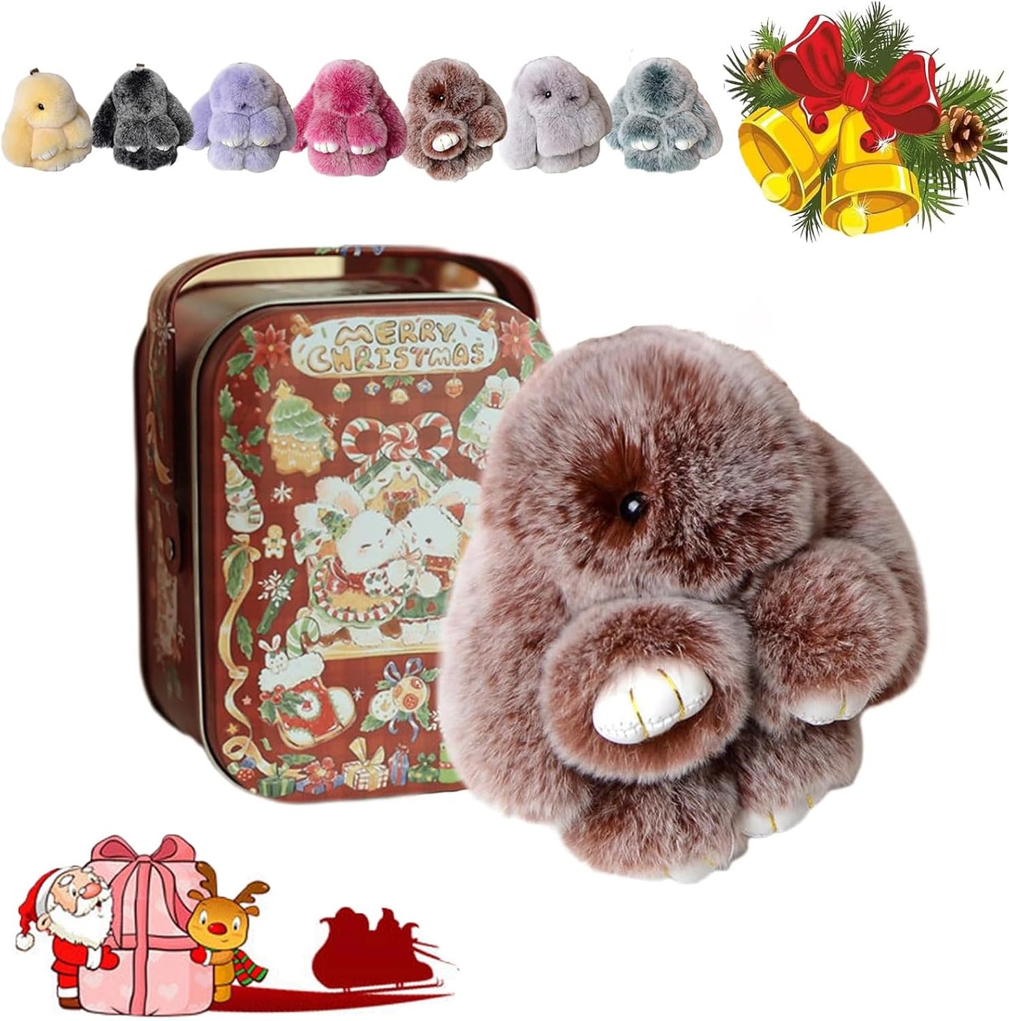 💕50% DE RÉDUCTION🐰🎁Breloques pompons en forme de lapin doux faites à la main🐰