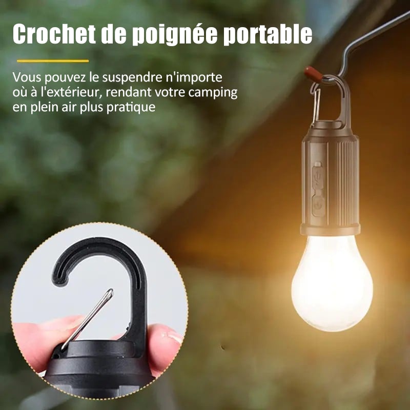 🔥2025 à chaud🔥Lanterne de camping solaire rechargeable avec crochet lampe tungstène adaptée à l'extérieur et à la maison