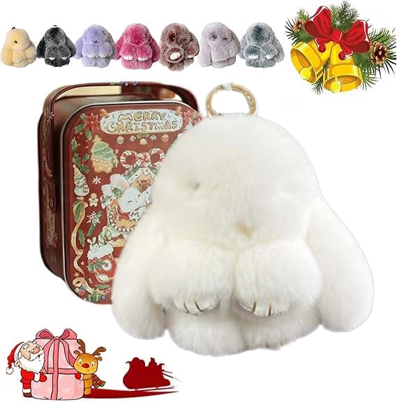 💕50% DE RÉDUCTION🐰🎁Breloques pompons en forme de lapin doux faites à la main🐰