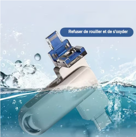 đ„ClĂ© USB d'extension multifonctionnelle 4 en 1 pour tĂ©lĂ©phones portables de grande capacitĂ©