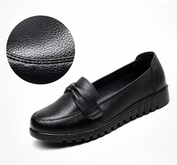 🐂Chaussures plates en cuir de vache à semelle souple pour femmes(🔥53 % de réduction)