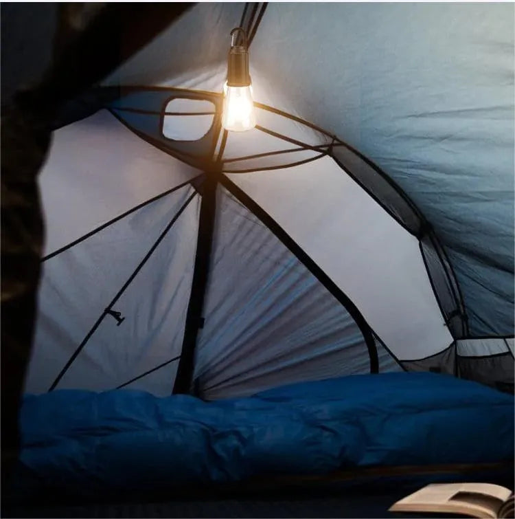 🔥2025 à chaud🔥Lanterne de camping solaire rechargeable avec crochet lampe tungstène adaptée à l'extérieur et à la maison