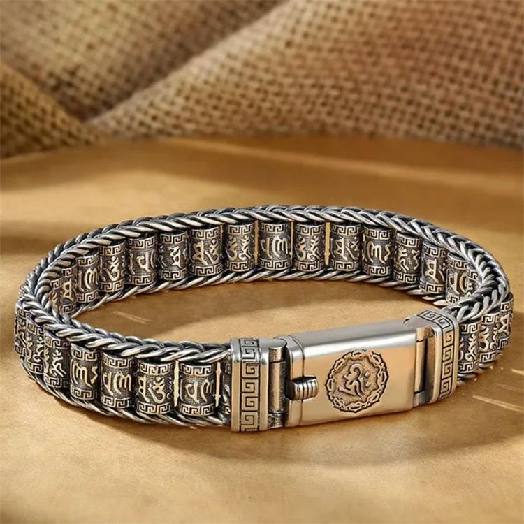 🔥Remise Saint Valentin 50%🔥Bracelet avec roue de prière porte-bonheur