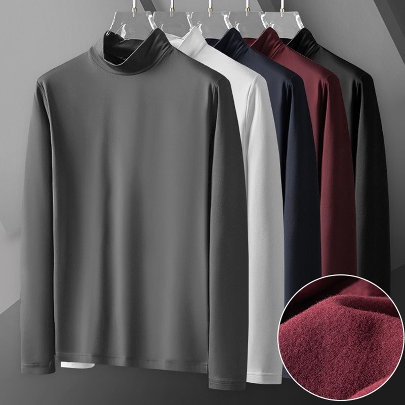 52% de réduction🔥Chemise de couche de base chaude et confortable en coton mercerisé extensible pour hommes