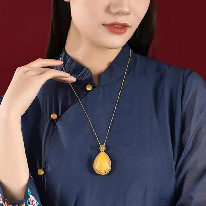 📿Nouvel arrivage💧Elegant Lucky Flower-halsband med hänge(🔥54% de réduction)