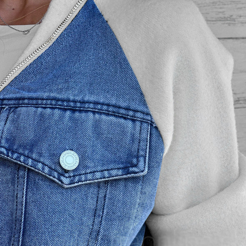 🌸Vente de fin de printemps🌸Veste en denim à fermeture éclair pour femme(🔥55% de réduction)