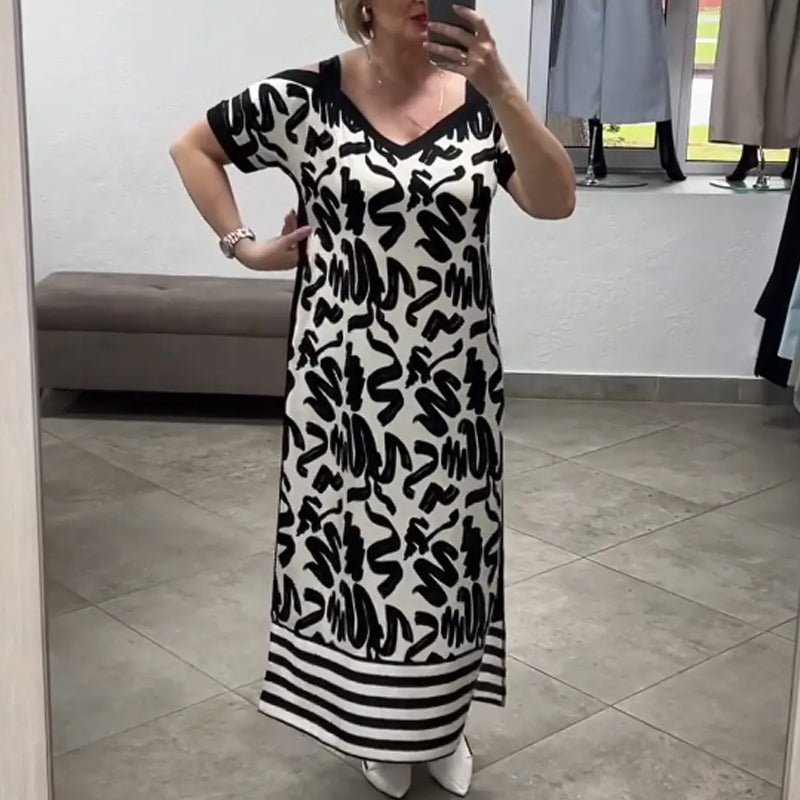 đNouvelles robes d'Ă©tĂ© đ„ Robe respirante Ă la mode avec Ă©paules dĂ©nudĂ©es et col en V