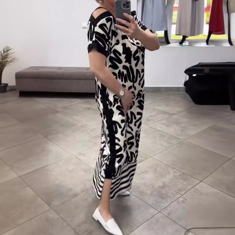 đNouvelles robes d'Ă©tĂ© đ„ Robe respirante Ă la mode avec Ă©paules dĂ©nudĂ©es et col en V