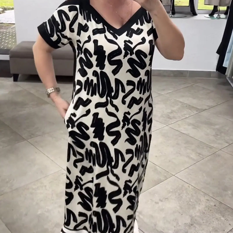 đNouvelles robes d'Ă©tĂ© đ„ Robe respirante Ă la mode avec Ă©paules dĂ©nudĂ©es et col en V