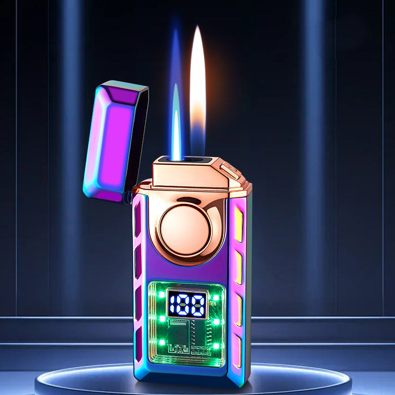 🔥Liste des nouveaux produits 2025 - Briquet multifonctionnel avec double flamme et lumières colorées