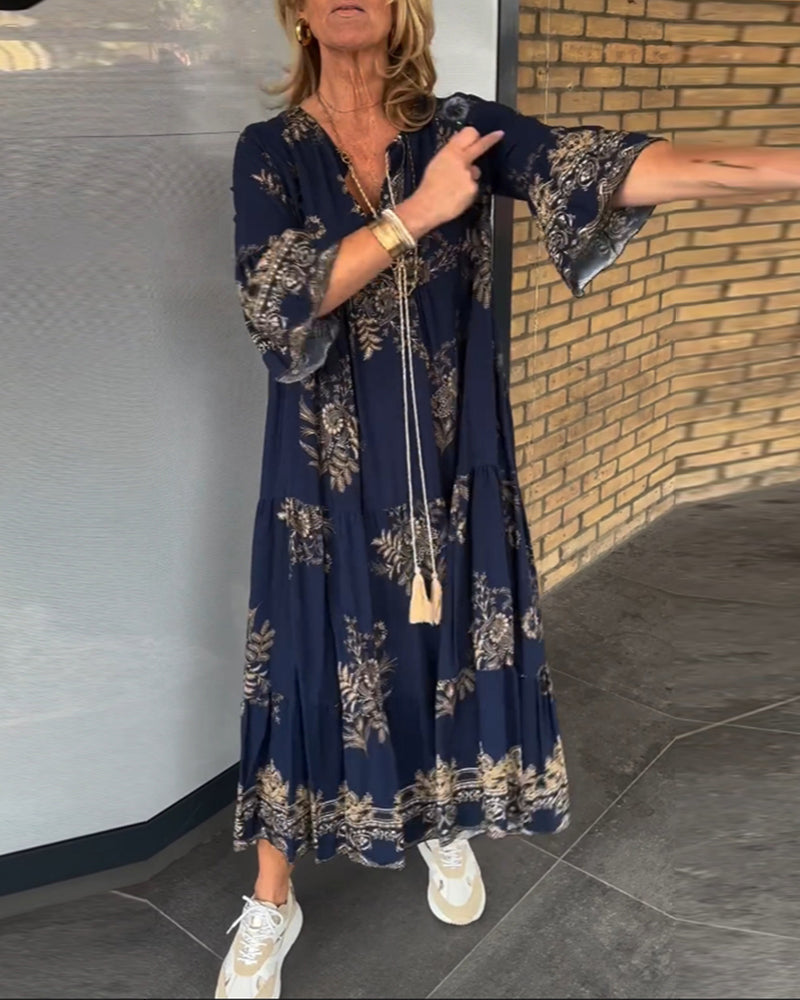 đ„Vente chaude 53% de rĂ©ductionđ„Robe ample vintage Ă col en V