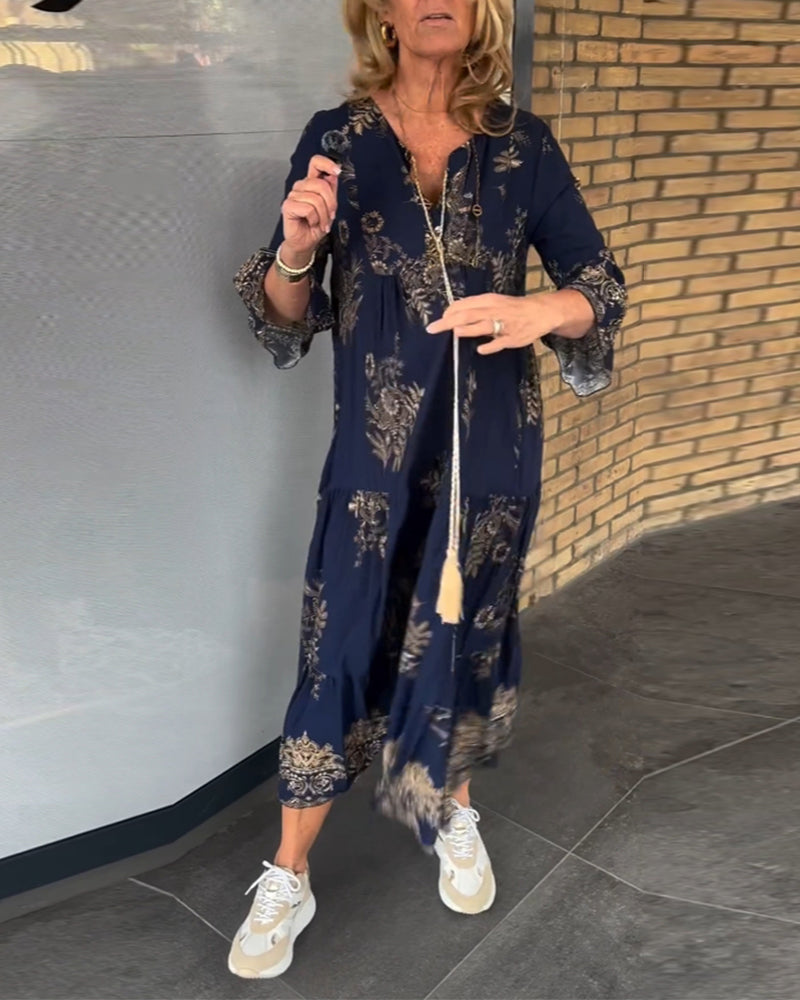 đ„Vente chaude 53% de rĂ©ductionđ„Robe ample vintage Ă col en V