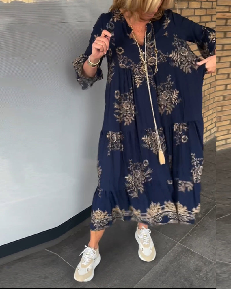 đ„Vente chaude 53% de rĂ©ductionđ„Robe ample vintage Ă col en V