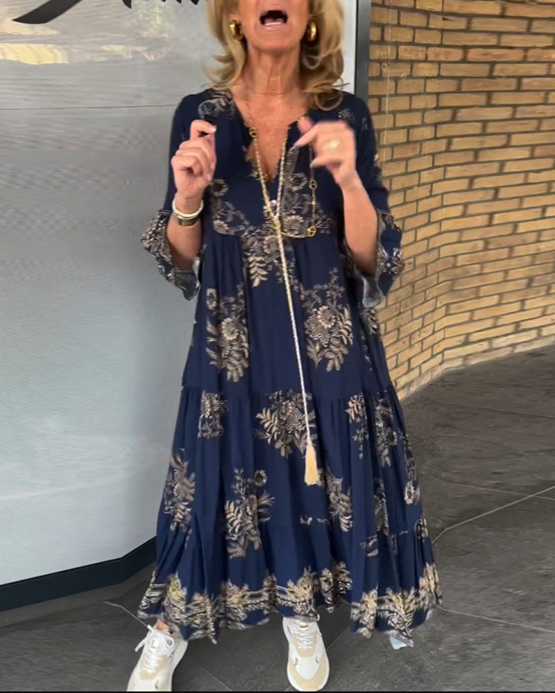 đ„Vente chaude 53% de rĂ©ductionđ„Robe ample vintage Ă col en V