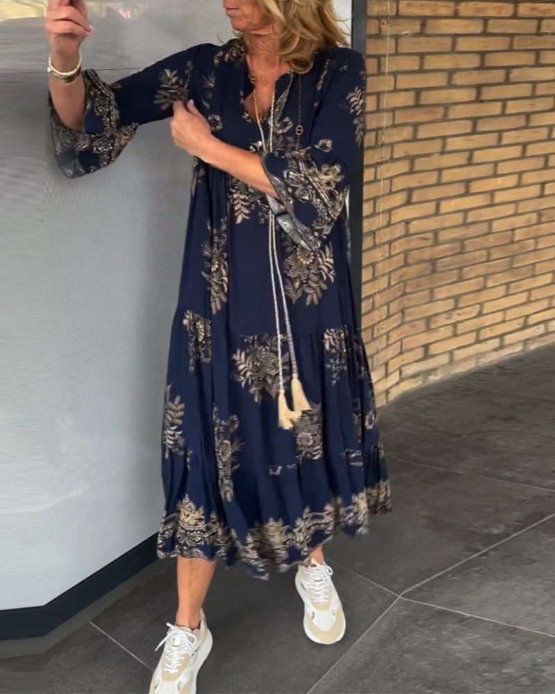 đ„Vente chaude 53% de rĂ©ductionđ„Robe ample vintage Ă col en V