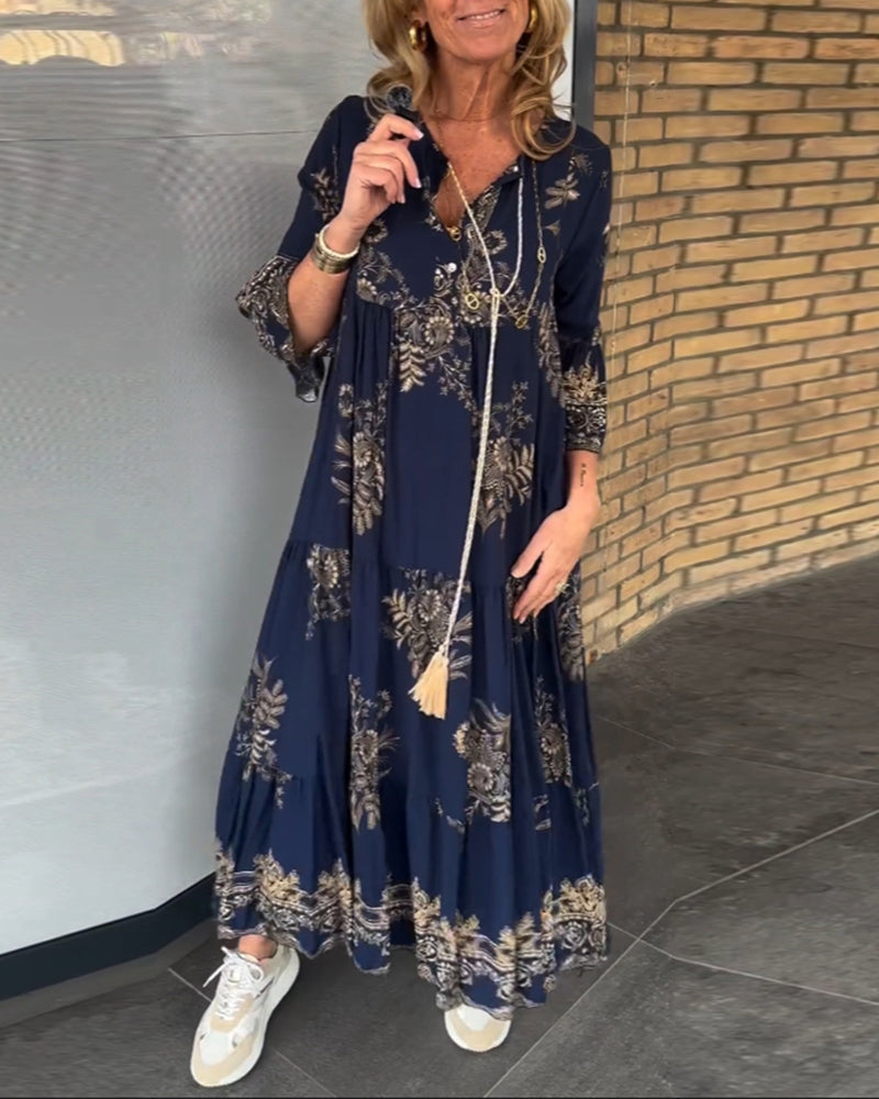 đ„Vente chaude 53% de rĂ©ductionđ„Robe ample vintage Ă col en V