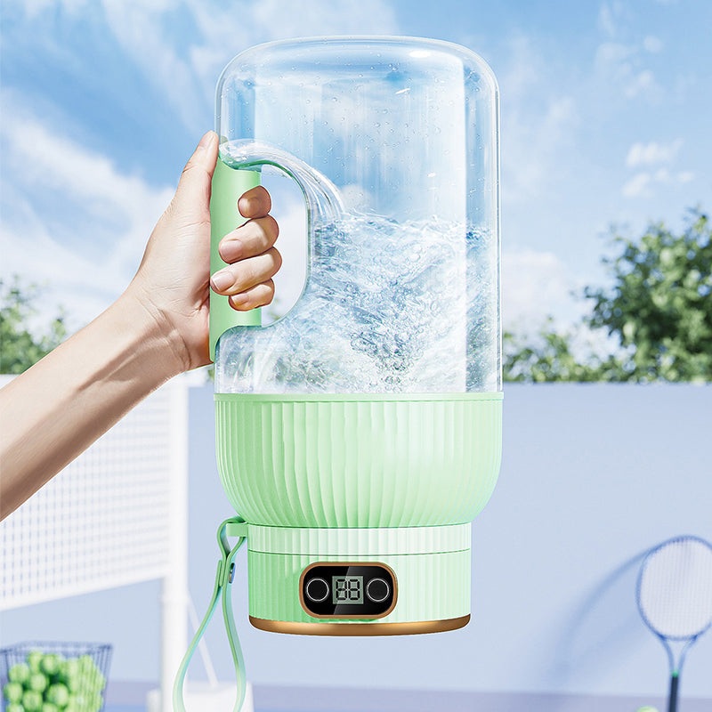 Gobelet presse-agrumes 2 en 1 🍹 Buvez directement après l'extraction du jus. Grande capacité, écran numérique, lames multiples. Portable et indispensable pour la salle de sport et les activités de plein air 🏋️