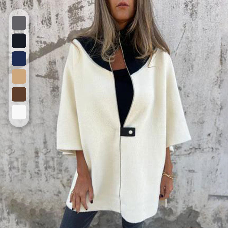 🍂Réduction d'automne 50%🍂Veste Décontractée avec Col Montant et Demi-Fermeture Éclair pour Femmes🙋♀️