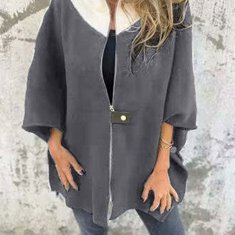 🍂Réduction d'automne 50%🍂Veste Décontractée avec Col Montant et Demi-Fermeture Éclair pour Femmes🙋♀️