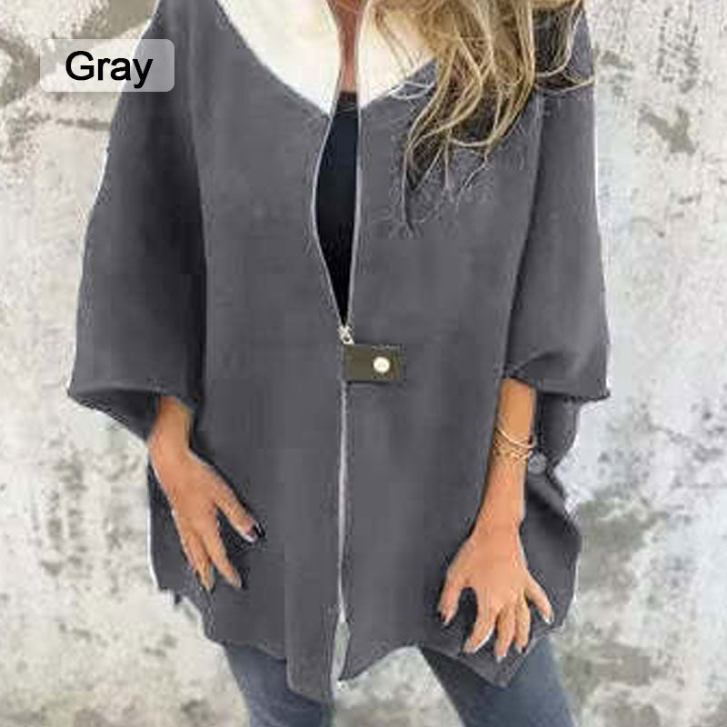 🍂Réduction d'automne 50%🍂Veste Décontractée avec Col Montant et Demi-Fermeture Éclair pour Femmes🙋♀️