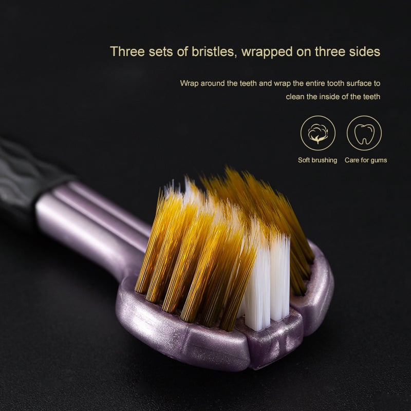 Offre de la Saint-Valentin - 52% de réduction ! 🦷 Brosse à dents nettoyante à trois têtes et à angles multiples