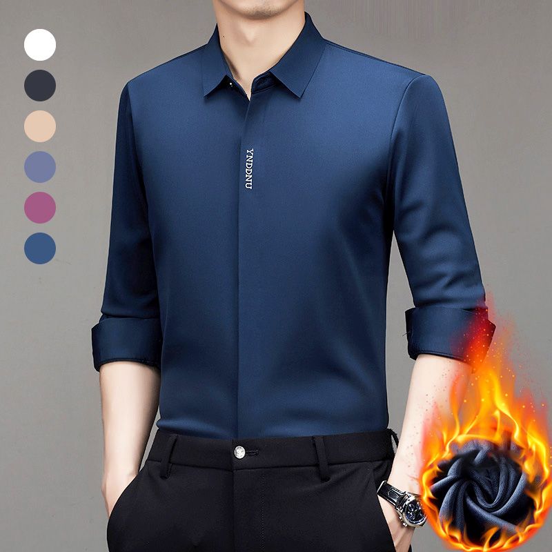 🔥Remise Saint Valentin 50%🔥Chemise en velours sans repassage Hot Business