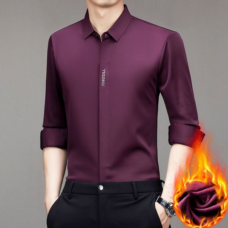 🔥Remise Saint Valentin 50%🔥Chemise en velours sans repassage Hot Business