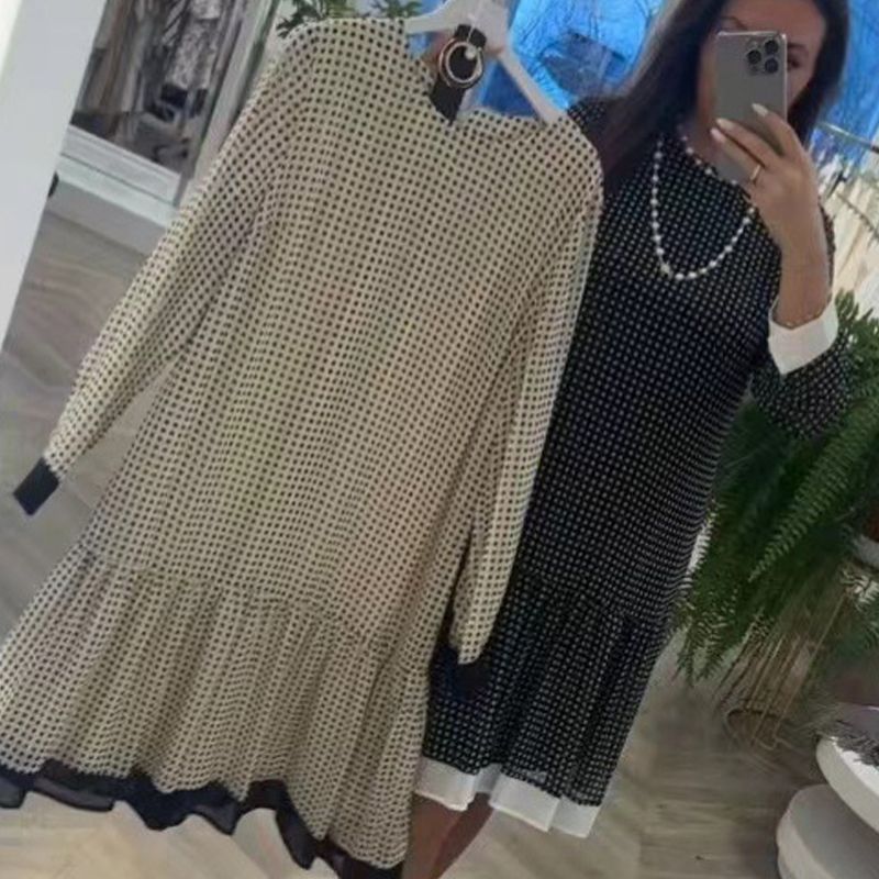 đ Robe Ă©lĂ©gante Ă pois - nouvelle collection, coupe ample Ă pois đ