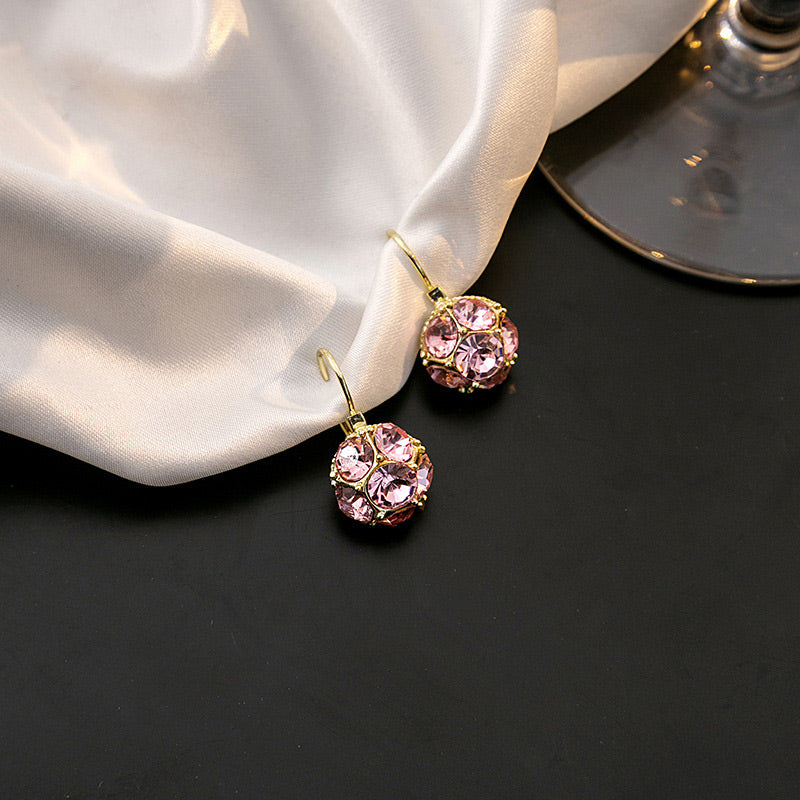 ✨️Boucles d'oreilles pendantes élégantes en forme de sphère de cristal