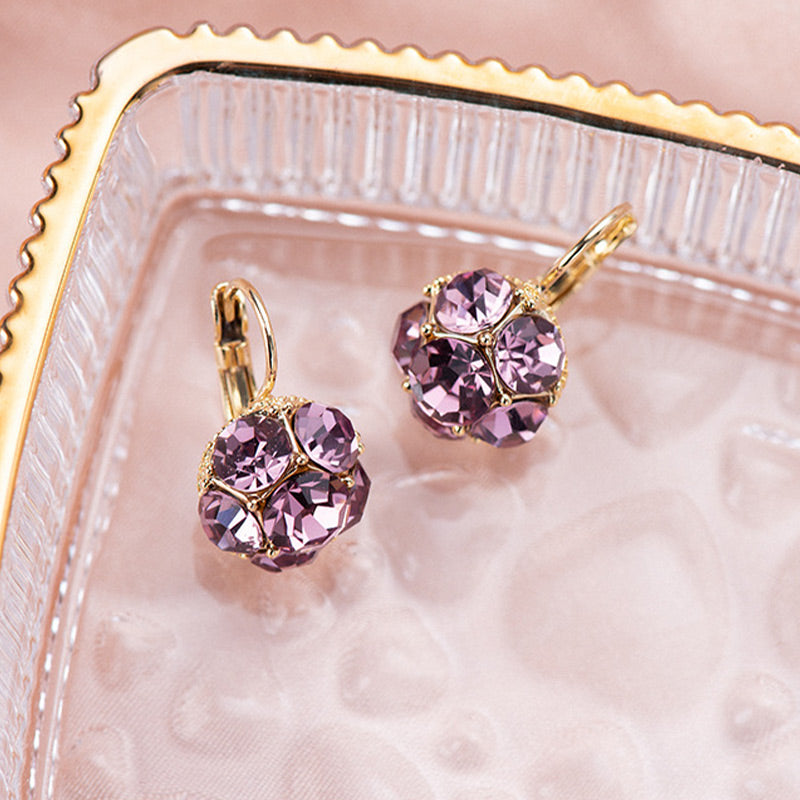✨️Boucles d'oreilles pendantes élégantes en forme de sphère de cristal