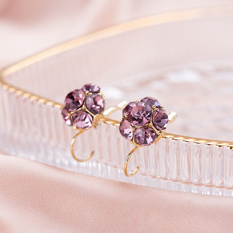 ✨️Boucles d'oreilles pendantes élégantes en forme de sphère de cristal