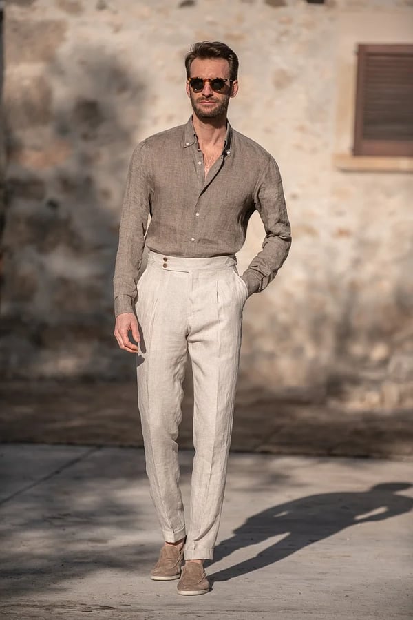 👖Nouveaux classiques 2025👔Pantalon décontracté droit uni pour homme(🔥55% de réduction)