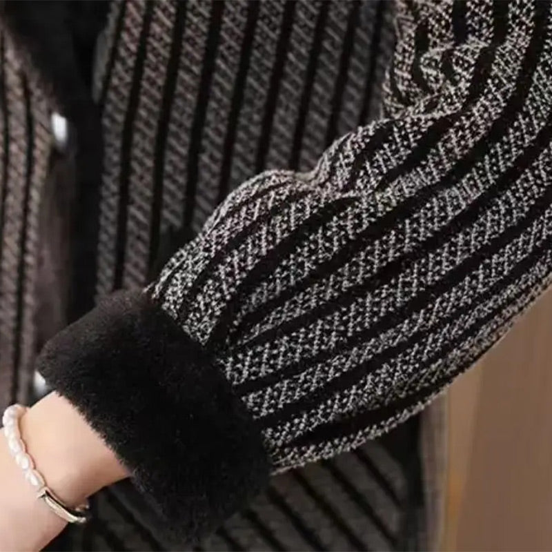 đ„Offre spĂ©ciale 55% de rĂ©ductionđ„ Manteau croisĂ© pour femme avec doublure en peluche