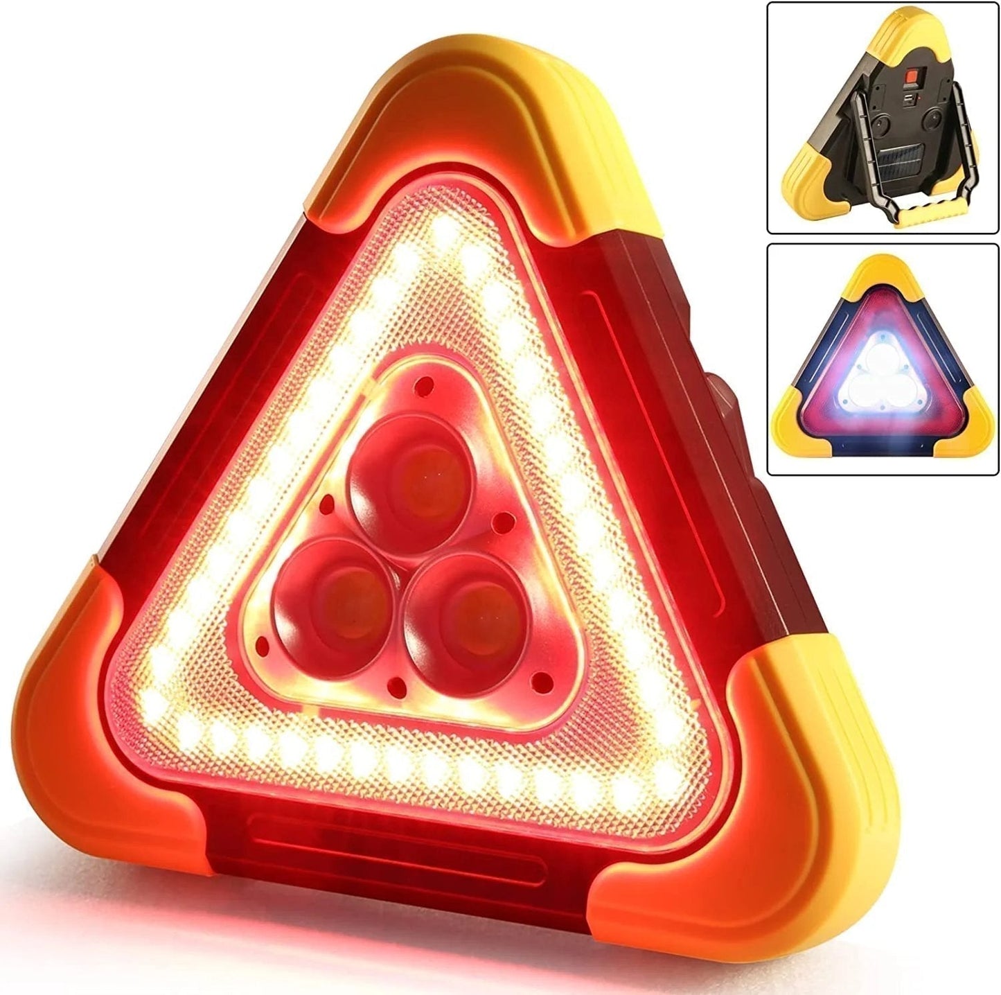 🚗Grande promotion - 55% de réduction🆘3-EN-1 Lampe de Signalisation d'Urgence Solaire Triangulaire pour le Bord de Route✨