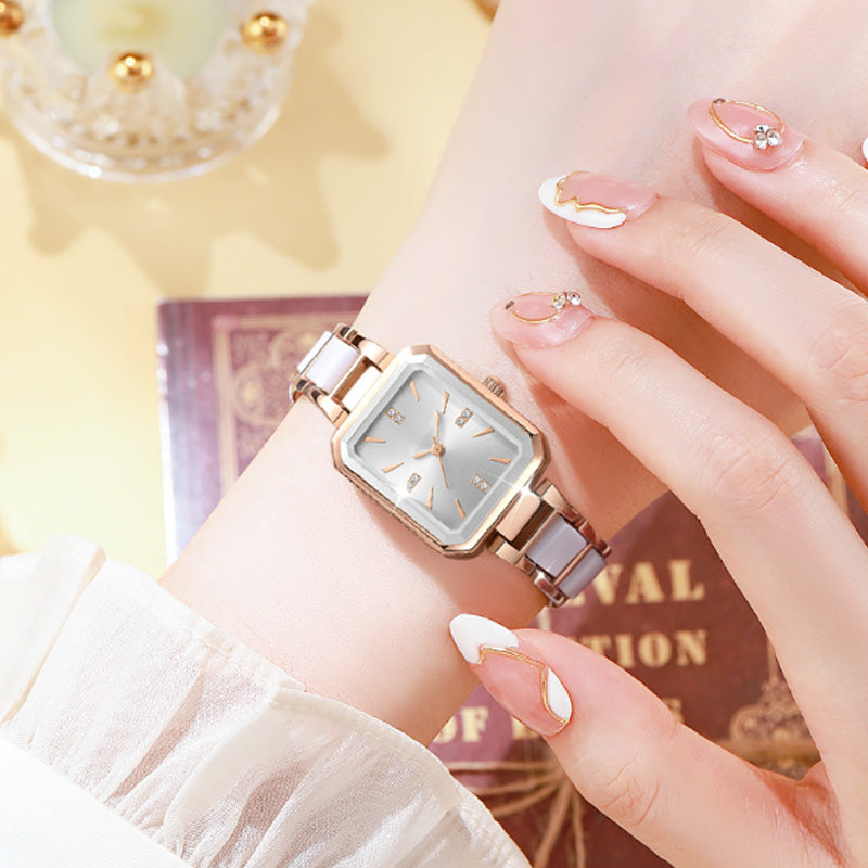 ✨50% de réduction✨2025 New Styles⌚Montre à quartz rectangulaire de luxe élégante pour femmes