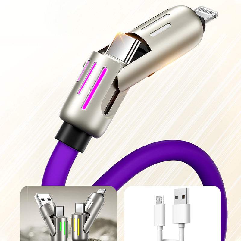 🔥 Câble de charge USB 4-en-1 mFish charge rapide MAX 240W