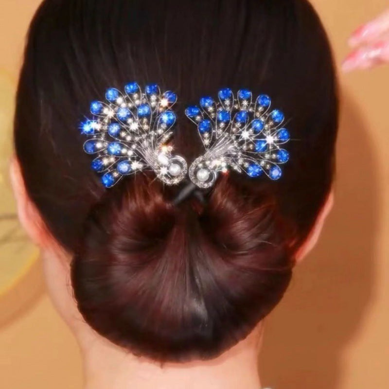 💥🦚Accessoires pour cheveux paon vintage à la mode💕