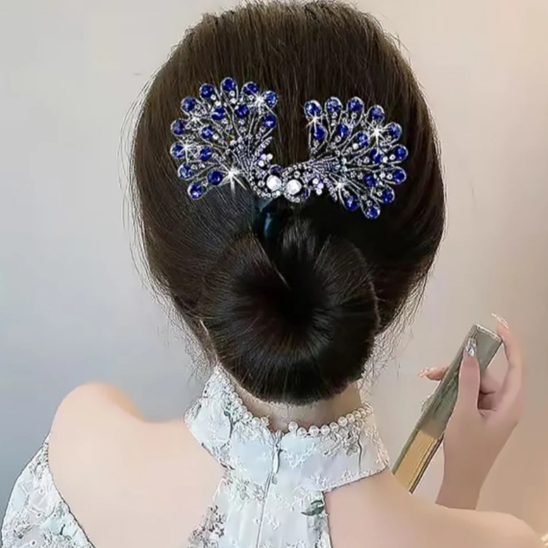 💥🦚Accessoires pour cheveux paon vintage à la mode💕