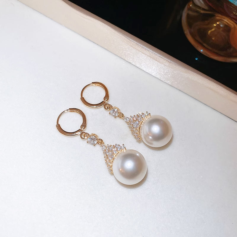✨️50% de réduction✨️Collier et boucles d'oreilles vintage élégants en perles d'imitation de zircone
