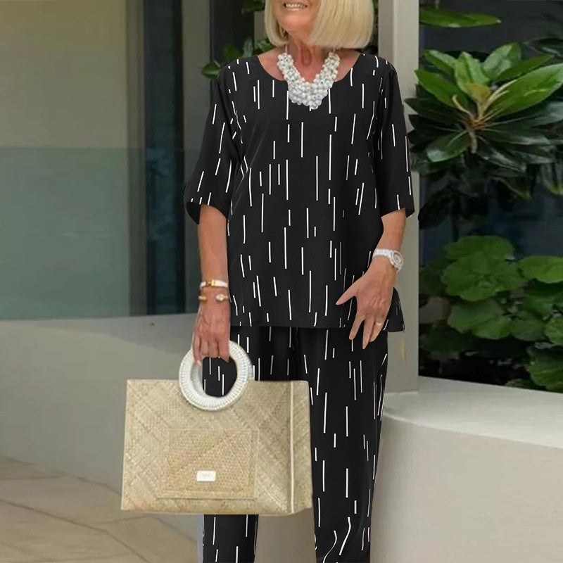 đ„rĂ©duction de moitiĂ©đ„Top et pantalon amples Ă demi-manches pour femmes