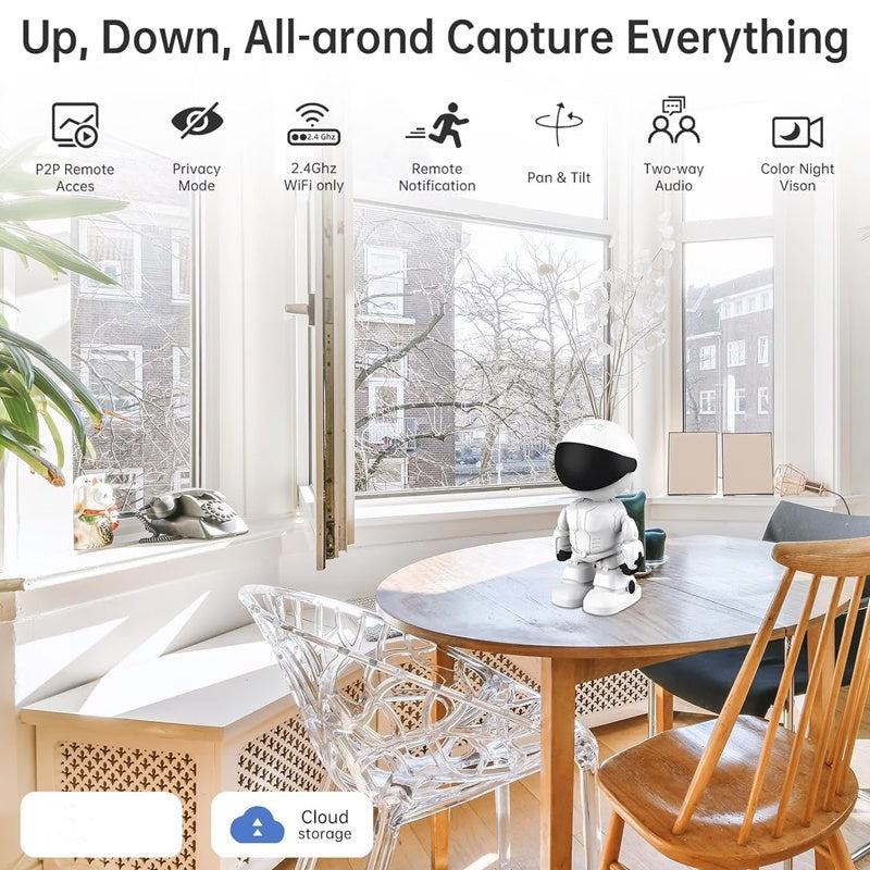 đ„Super valeur 55% de rĂ©ductionđ„CamĂ©ra en Forme de Robot IntĂ©rieur Sans Fil avec DĂ©tection de MouvementăLivraison gratuiteă