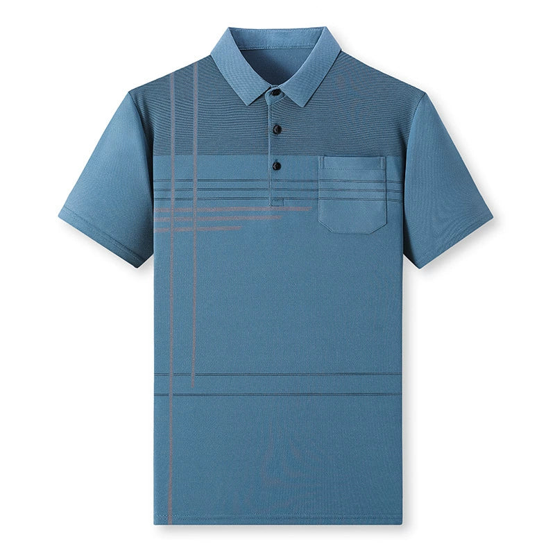 ☄️Vente chaude de printemps🎉T-shirt à revers à manches courtes pour hommes